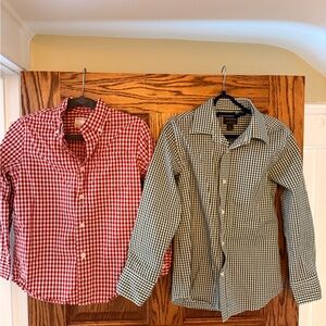 Lot of 8 J. Crew and Gap Kids collared shirts and sweaters